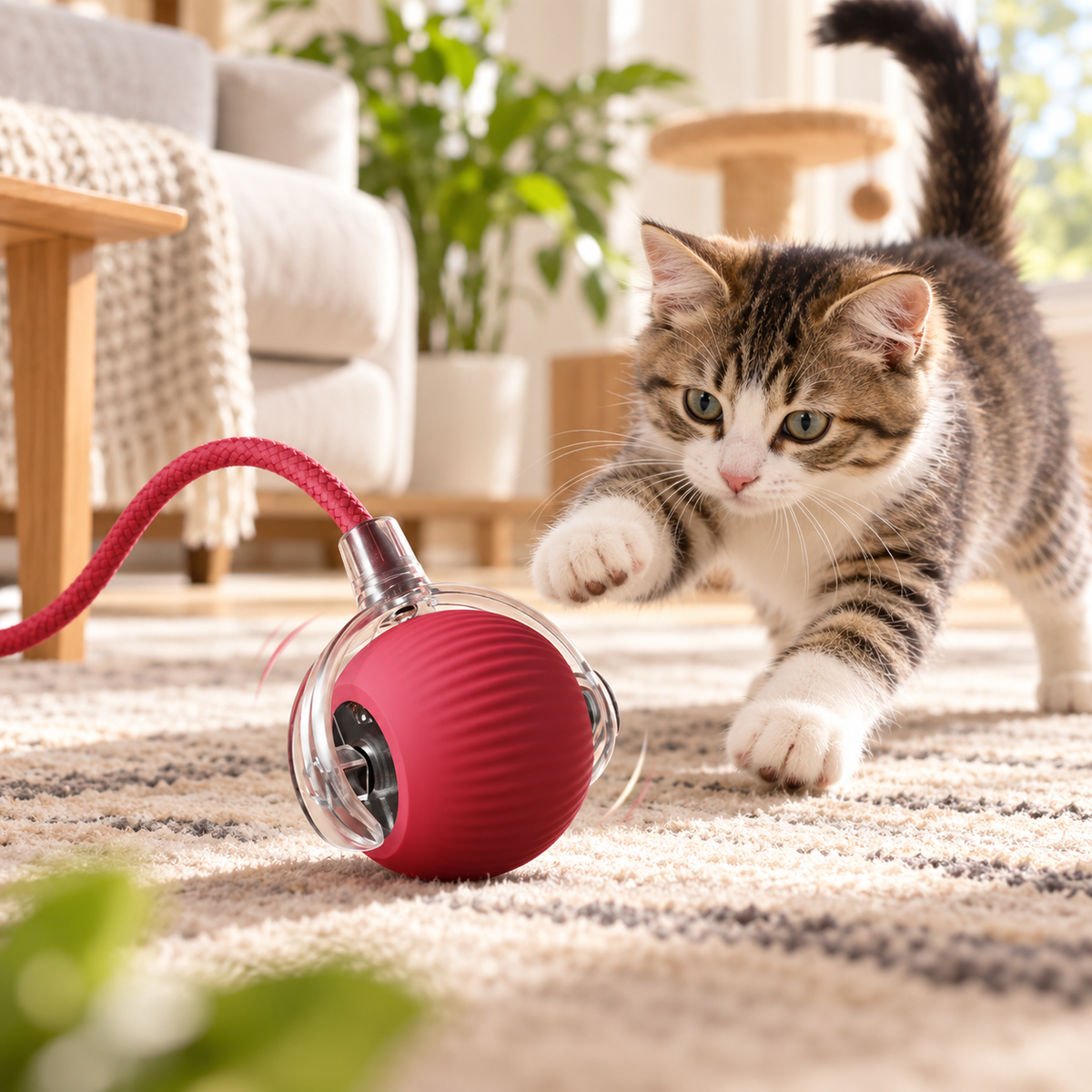 FURQIVA Motion Ball™ Interactive Pet Toy